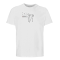 Unisex organic T-shirt, white, crew neck, Love graphic print on front