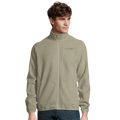 Men's microfleece jacket, light rope beige, full front zip-up.