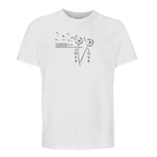 Organic cotton T-shirt, white crew neck with LOVE graphic print