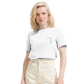Organic unisex T-shirt, white crew neck, small “Love” chest graphic